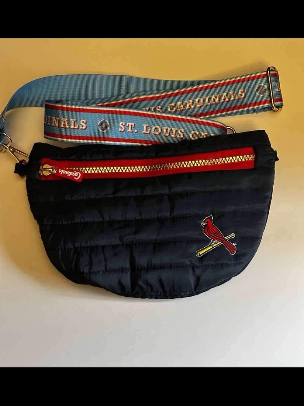 St. Louis Cardinals Quilted Crossbody Fanny Pack with Team Strap